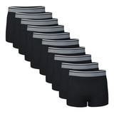 Kit 10 Cuecas Boxer Box Algodão Premium Conforto Lisa