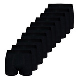 Kit 10 Cuecas Boxer Box Cotton Algodão Lisa Básica Casual