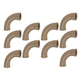 Kit 10 Curva Soldável Longa Marrom 25mm X 90 Graus Fortlev