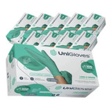Kit 10 Cx Luva Latex Sem Pó Lano e C hidratante Unigloves