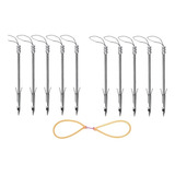 Kit 10 Dardos Flecha Pesca De Estilingue Elásticos Gatilho