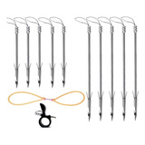 Kit 10 Dardos Flecha Pesca De Estilingue Elásticos Gatilho