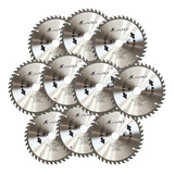 Kit 10 Disco Serra Circular 7 1 4 40 Dentes Para Madeira Cor Cinza