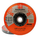 Kit 10 Discos De Corte Inox Samurai 1 6 180x22mm 7 Polegadas
