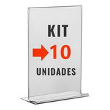 Kit 10 Display Expositor Porta Folha Acrilico Ps 10x15 A6 T