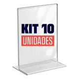 Kit 10 Display Expositor Porta Folha Acrilico Ps 10x15 A6 T