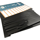 Kit 10 Divisórias P Fichário 4 Argolas C 10 Projeções