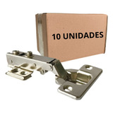 Kit 10 Dobradiças Com Amortecedor 35mm Reta P Armario