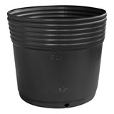 Kit 10 Embalagem Vaso Para Muda 8 Litros Plastico Preto