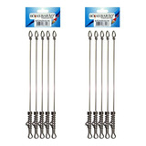 Kit 10 Empate Castor Encastoador Aço Inox Rígido 15cm Barão