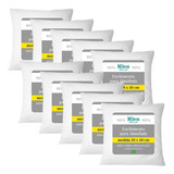 Kit 10 Enchimento Almofada Refil 45x45 Fibra 100 Siliconada