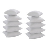 Kit 10 Enchimentos Refil Almofadas 55x55 Branco Oferta
