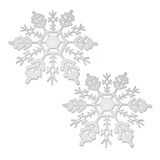 Kit 10 Enfeites Pendente De Natal Floco De Neve Glitter 16cm