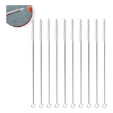 Kit 10 Escovas Para Limpeza De Canudos Escovinha Higiênica