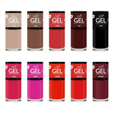 Kit 10 Esmaltes Bella Brazil Efeito Gel Seca Sem Cabine