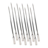 Kit 10 Espetos Espada Inox 60cm Cabo Revestido Aluminio