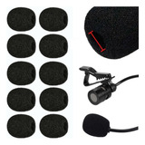 Kit 10 Espumas Microfone Lapela Headset Filtro Protetor