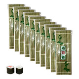 Kit 10 Esteiras Sudare Preparo Comida Japonesa Sushi Bambu