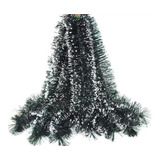 Kit 10 Festão C 2m Cada Nevado Natal Verde 13 5 Cm