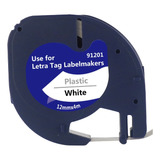 Kit 10 Fita 91201 T Compativel Dymo Letratag Plastco Branco