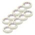 Kit 10 Fita Crepe Adere P  Pintura Imobiliária 24mmx50m 423 Cor Branco Liso