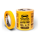 Kit 10 Fita Crepe Amarela Automotiva 18mm X 40m Adelbras