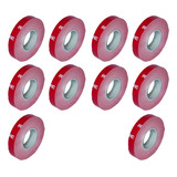 Kit 10 Fita Dupla Face 3 Metros 11 Mm 0 08 Mm Massa Branca