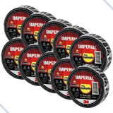 Kit 10 Fitas Isolantes Imperial Adesiva 18mmx20m Preta 3m
