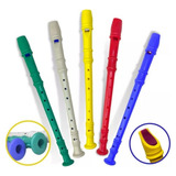 Kit 10 Flauta Doce Com Partitura Brinquedo Infantil Prenda