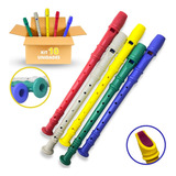 Kit 10 Flauta Doce Infantil Brinquedo Instrumento Plástico