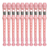 Kit 10 Flautas Doce Germânica Rosa Claro Fl 20g New York