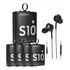 Kit 10 Fone De Ouvido P2 S10+ Preto Intrauricular Microfone