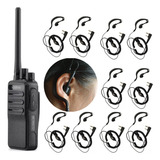 Kit 10 Fones Ouvido De Rádio Comunicador Baofeng E Intelbras