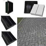 Kit 10 Forma De Bloquete Molde Bloco De Concreto 20x10x6 Paver Tijolinho