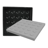 Kit 10 Fôrma Plástica Piso Tátil Alerta 25 Bolas Fp080