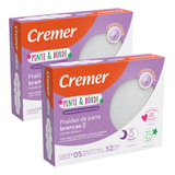 Kit 10 Fraldas Luxo Pinte E Borde Lisa Branca Cremer