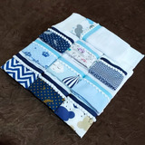 Kit 10 Fraldinha Bebê Boca Luxo Pompom Estampada 100 algodão