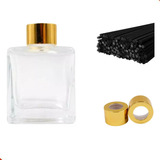 Kit 10 Frasco Difusor Vidro Cubo 240ml Tampa E 50 Varetas