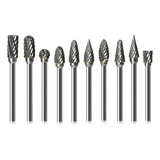 Kit 10 Fresa Brocas Lima Rotativa Escarear Madeira Aço Ferro