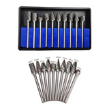 Kit 10 Fresas Lima Rotativa Tungstenio Broca Dremel Retifica