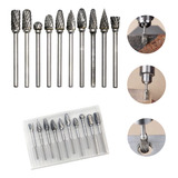 Kit 10 Fresas Tungstênio Para Micro Retifica 1 8