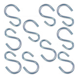 Kit 10 Gancho S Ferro Zincado 4mm X 63mm N 3 Suporte S Top