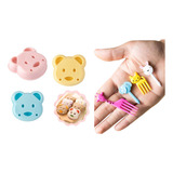 Kit 10 Garfinhos 1 Forma Petisco Lancheira Olhinho Animais