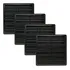 Kit 10 Grades De Ventilação Quadrada Plástico Preta 25x25 Cm