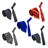 Kit 10 Gravatas Diversas Tradicionais Semi Slim Atacado 