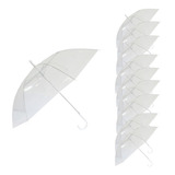 Kit 10 Guarda Chuva Sombrinha Transparente Atacado