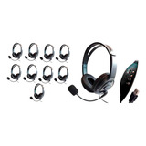 Kit 10 Headsets Usb Agem Ahx 3000 Com Cancelador De Ruído