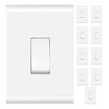 Kit 10 Interruptor Simples De Luz 1 Tecla Tramontina Liz 4x2