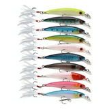 Kit 10 Isca Artificial 9cm 7g Meia Água Similar Rapala Xrap