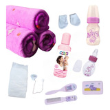 Kit 10 Itens Acessorios Para Boneca C Manta Cobertor Menina